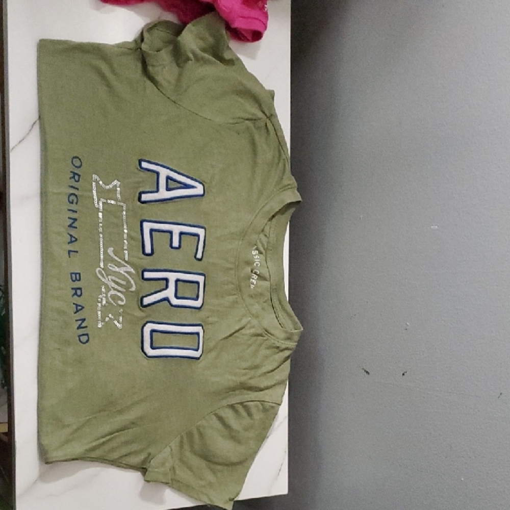 Aeropostale Olive Green Graphic Tee